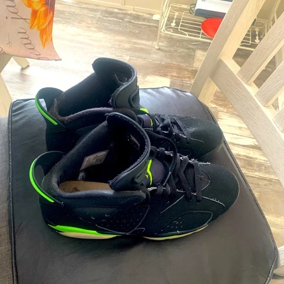 Jordan Shoes Black And Lime Green Jordans Poshmark